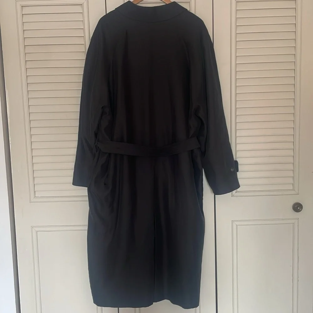 Lauren Ralph Lauren Men’s‎ Black Long Lined Trench Coat Size 46R